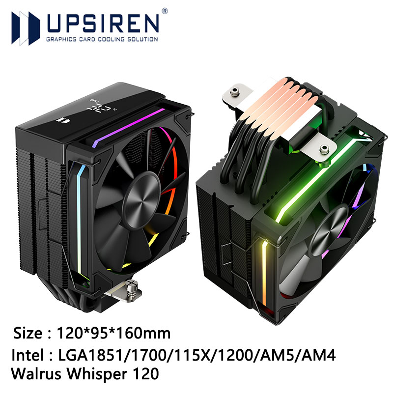 Cpu Heatsink - UPSIREN Walrus Whisper 120 Digital Display