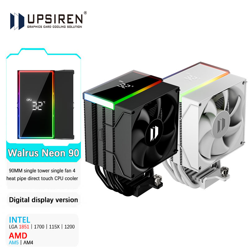UPSIREN Walrus Neon 90 Digital - Air Cooler Cpu ulasan dan harga