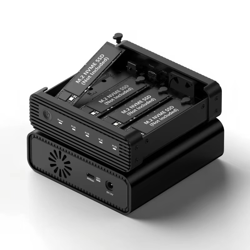 Aluminum M2 4-Bay USB4 Externa - Case Fan ulasan dan harga