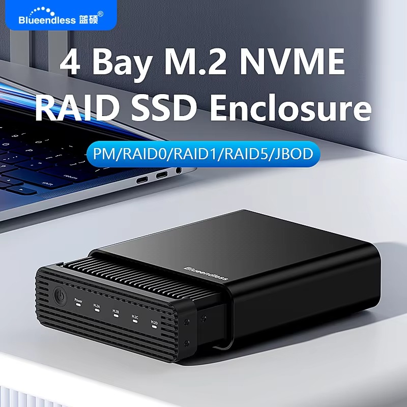 Aluminum M2 4-Bay USB4 Externa - Case Fan ulasan dan harga