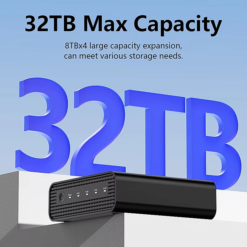 Aluminum M2 4-Bay USB4 Externa - Case Fan ulasan dan harga