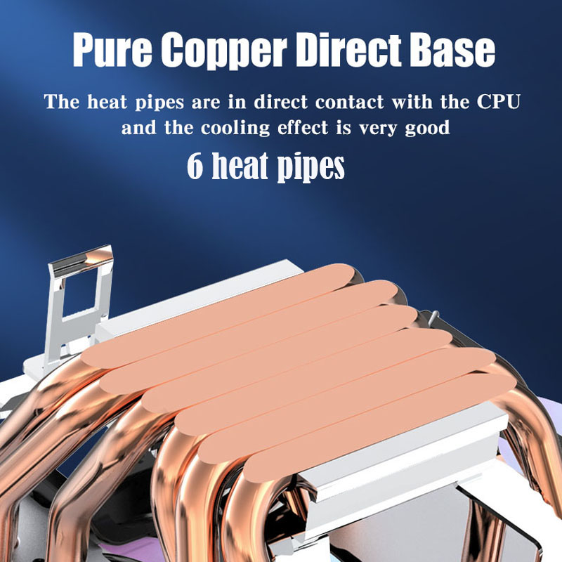 6 Heat Pipe CPU Cooler 4Pin PW - Cpu Heatsink ulasan dan harga