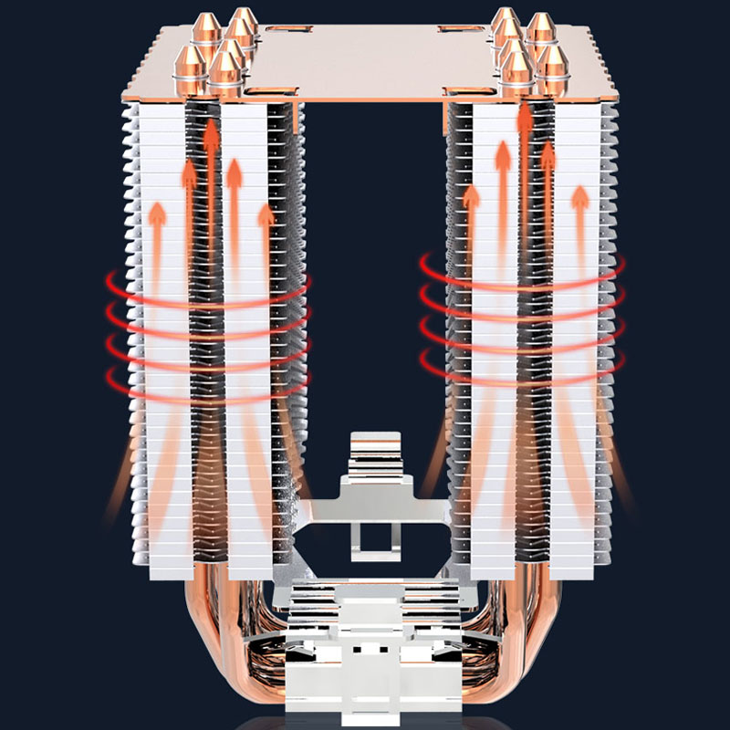 6 Heat Pipe CPU Cooler 4Pin PW - Cpu Heatsink ulasan dan harga