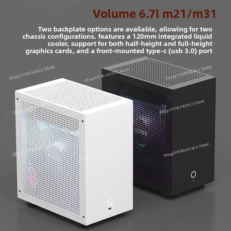 M21 / M31 Mini ITX Computer Ca - Aio Liquid Cooler ulasan dan harga
