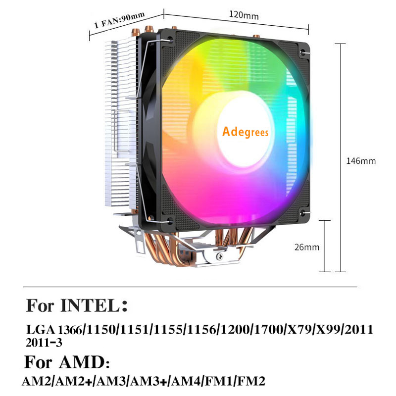 X99 Tower CPU Cooler 4 Heatpip - Cpu Heatsink ulasan dan harga