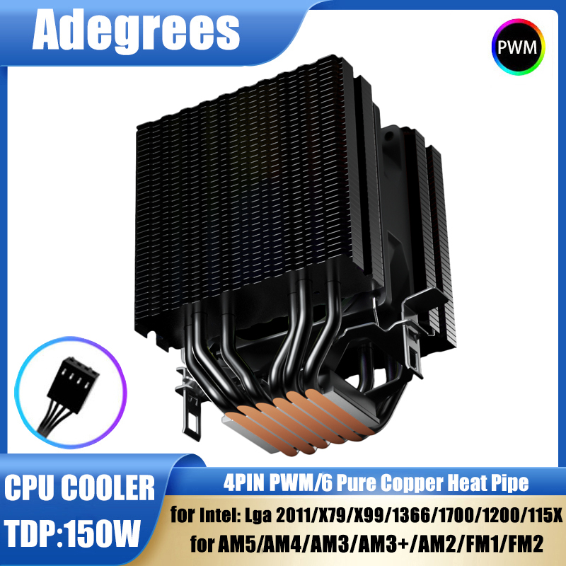 6 Heat Pipes CPU Air Cooler 4  - Cpu Heatsink ulasan dan harga