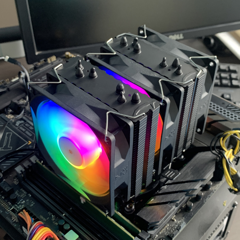 RGB CPU Cooler AM4 6 Heat Pipe - Cpu Heatsink ulasan dan harga