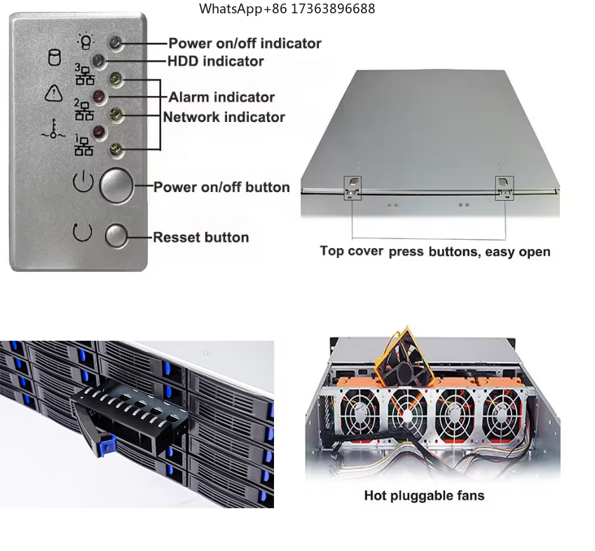 4U Rackmount Server Case 24 Ho - Case Fan ulasan dan harga
